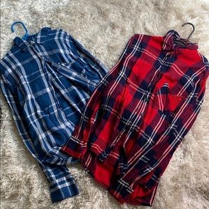 Plaid shirts with sleeves